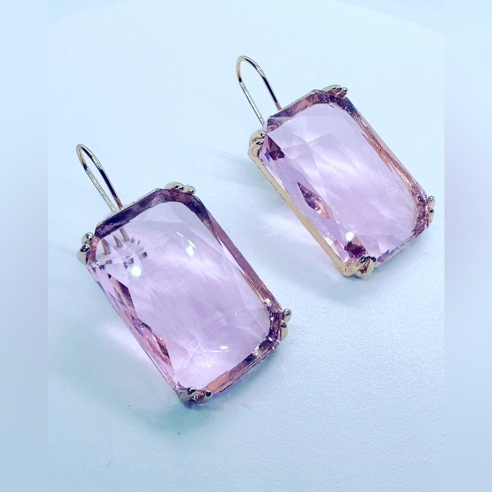 Earrings Barbiecore style Barbie pink color